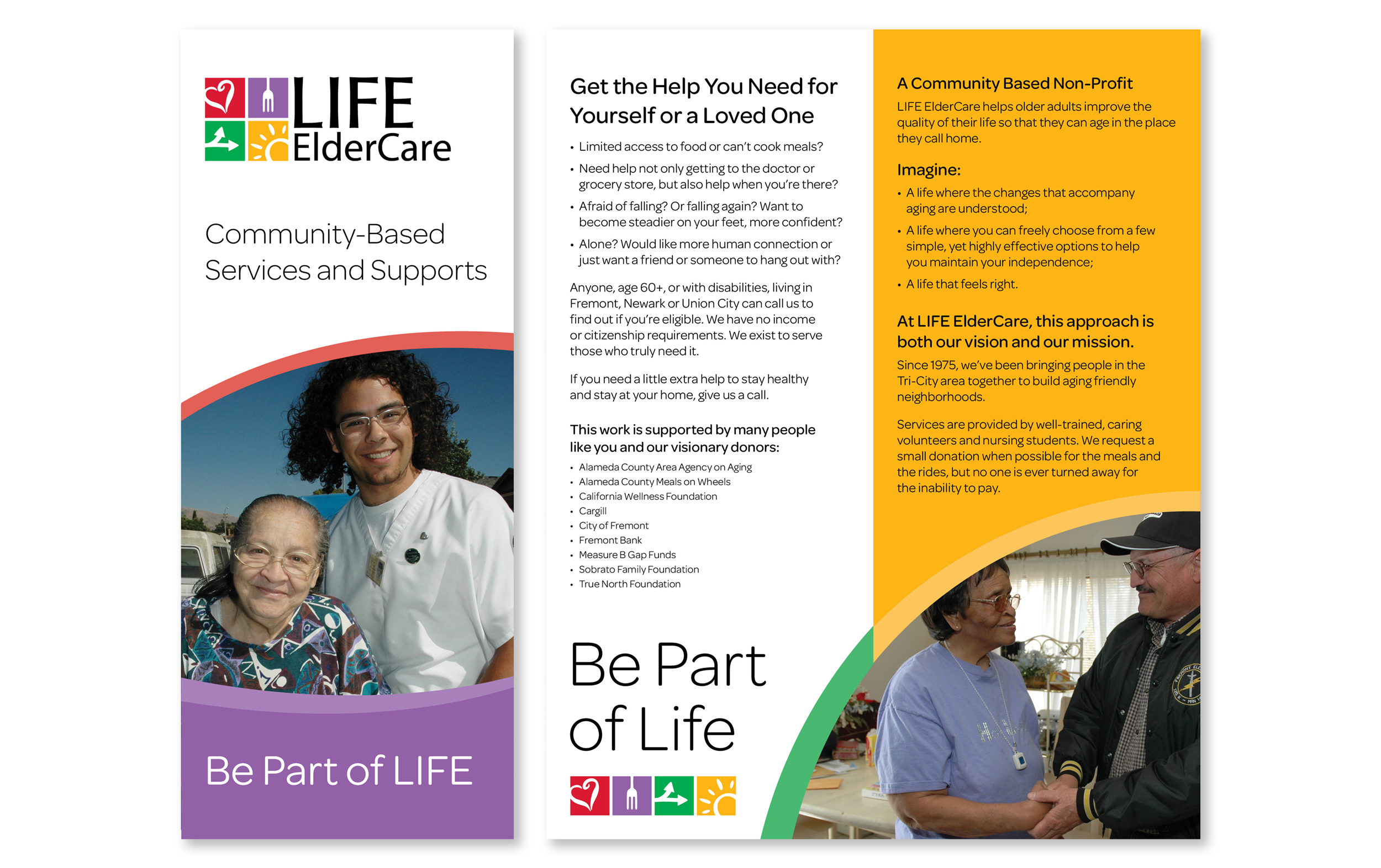 LIFE ElderCare Program Brochure Cover and Spread