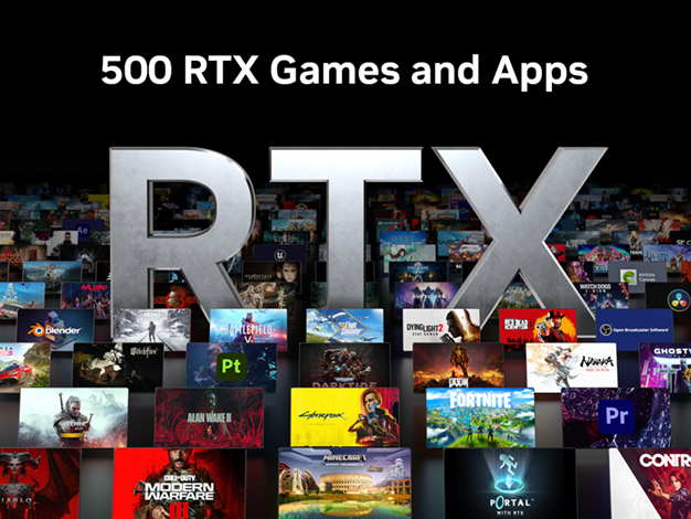 NVIDIA RTX 500 Games and Apps Infographic